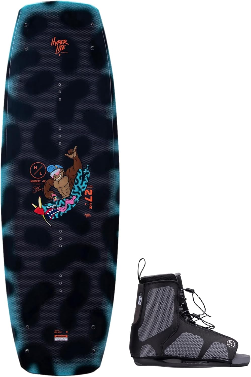 Kids Wakeboard 127cm Black/Aqua T633936