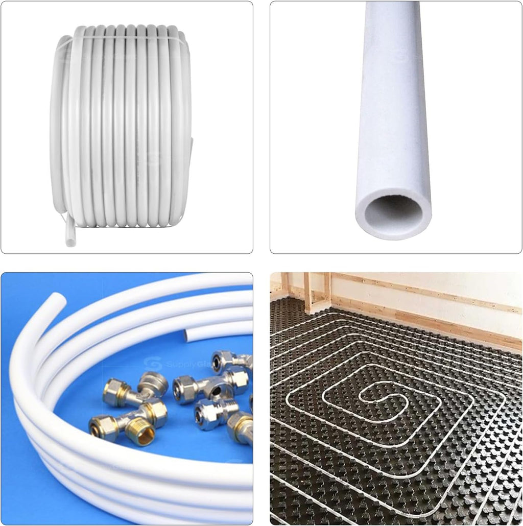 1/2 Inch X 100 Feet White PEX Pipe Tubing Coil V153