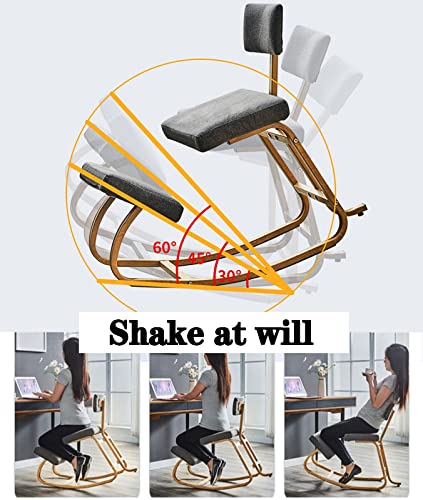 Ergonomic Rocking Kneeling Chair, Black M654