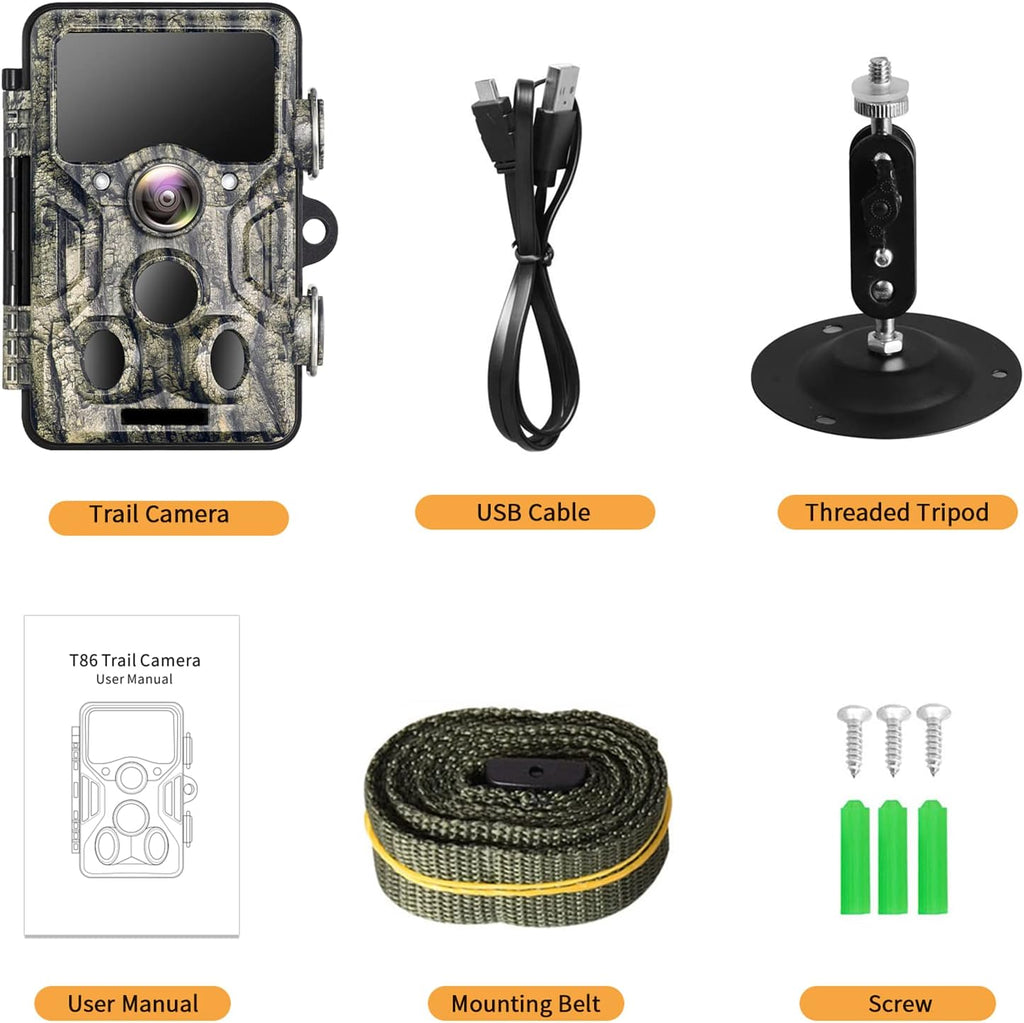 20MP 1296P WiFi Bluetooth Trail Camera with 940nm No Glow IR Night Vision Waterproof V69517