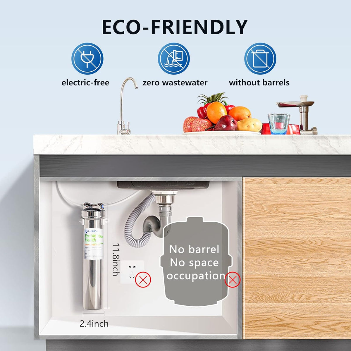 Under Sink Drinking Water Filtration System with Dedicated Faucet Y547