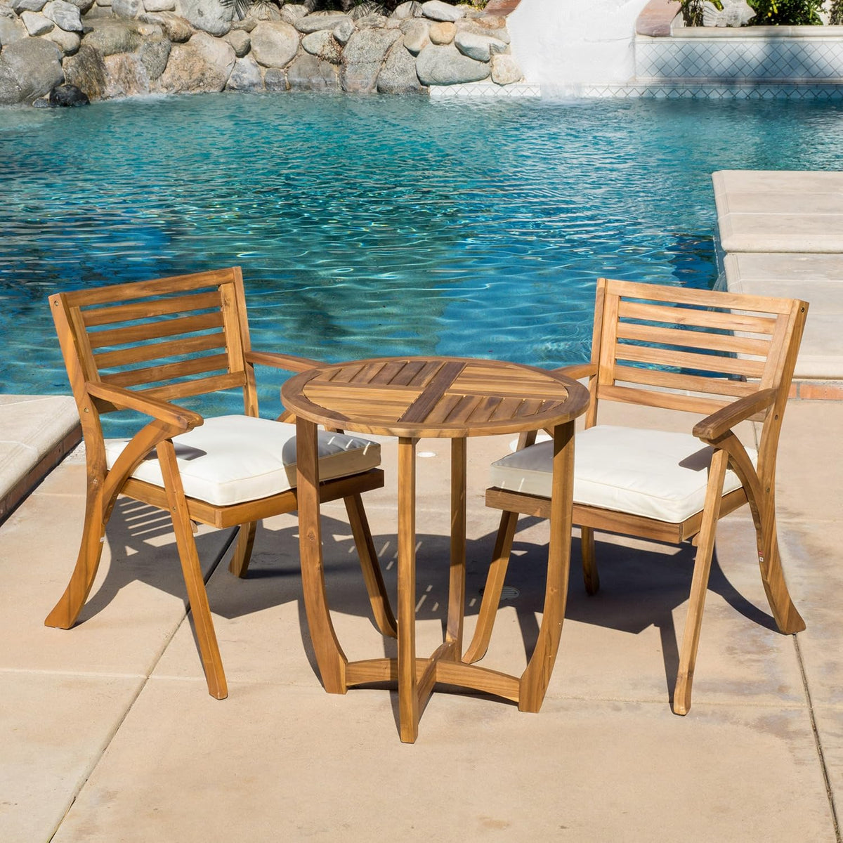 Acacia Wood 3 Pcs Bistro Set U1845