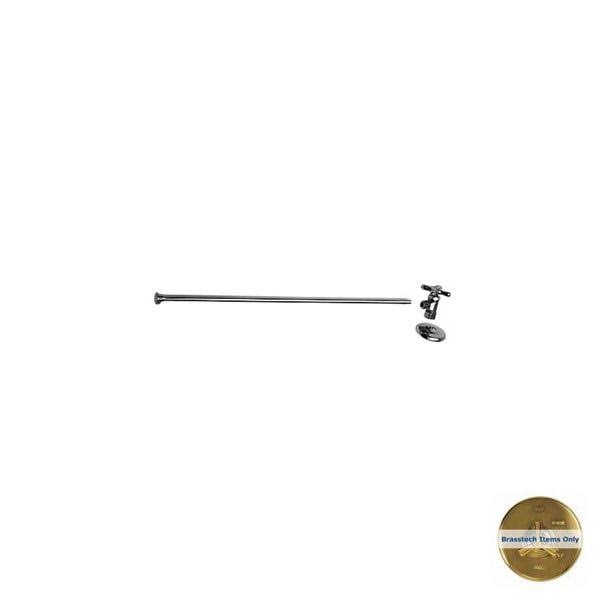 1/2x22 Compression Polished Brass Coated Toilet Supply Kit Z21967