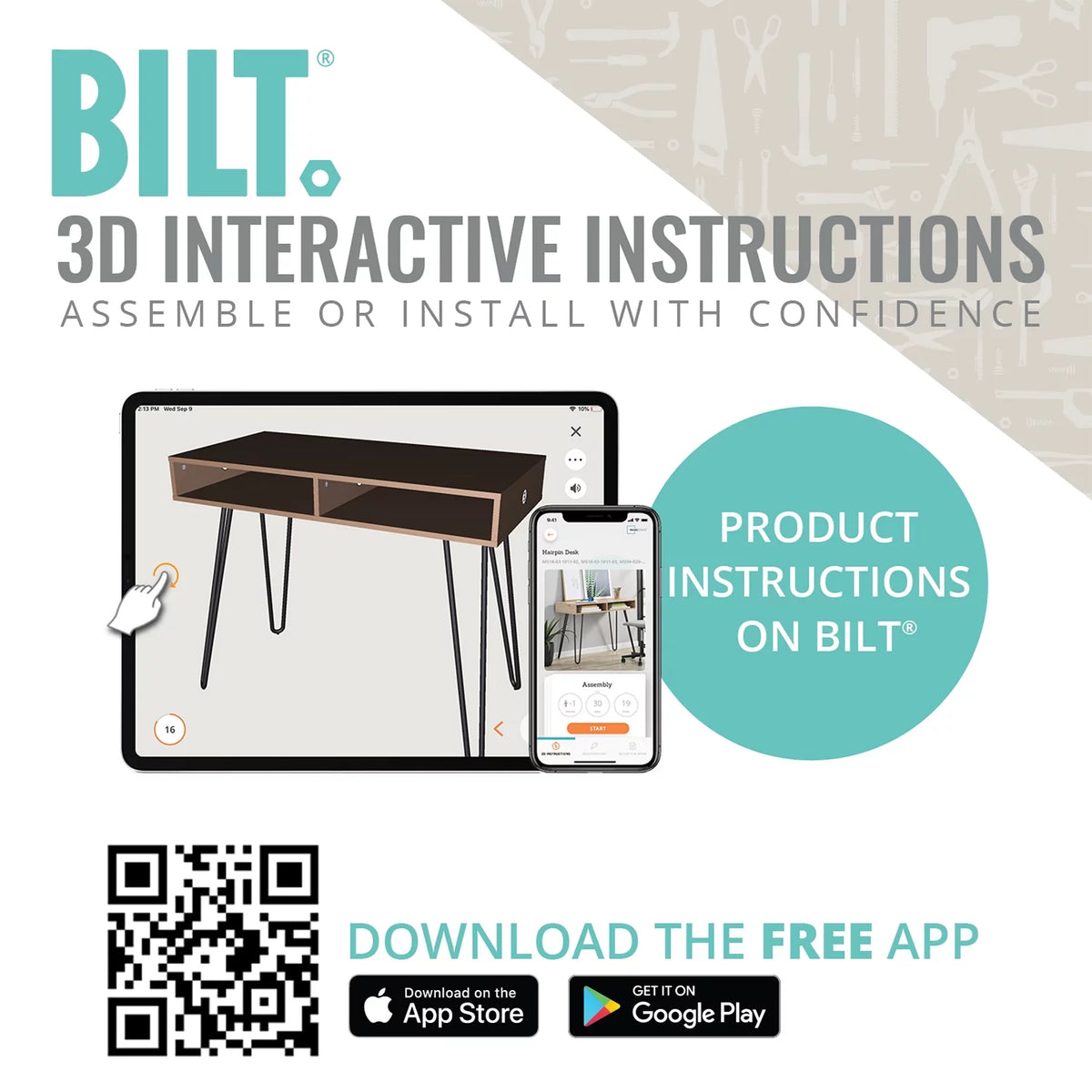 Hairpin Writing Desk R778