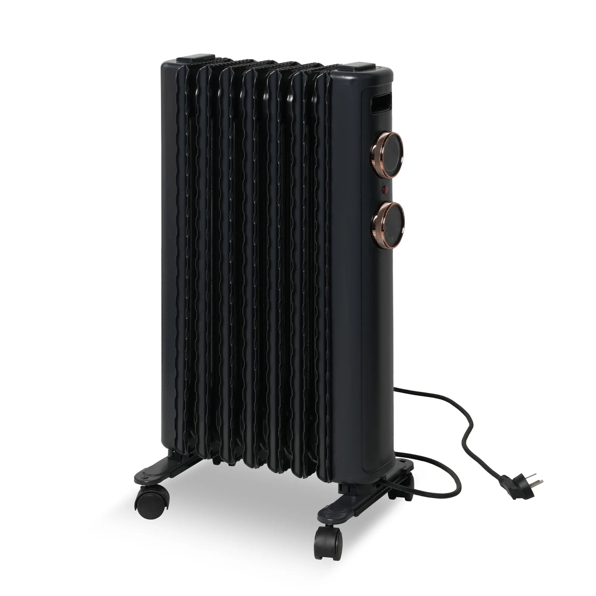 Oil Filled Radiator Heater with 3 Heating Modes, Adjustable Thermostat, Universal Wheels, Black&Gray W978