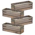 Wood Planter Box with Plastic Liner, 12x4 inch Rectangular O34797