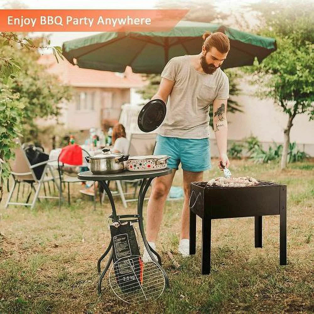 14'' Portable Charcoal Grill with Wheels H54133