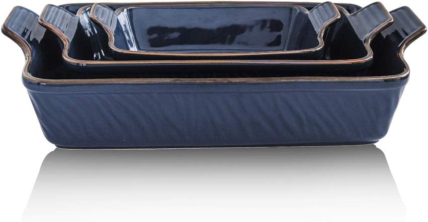 Ceramic Baking Dish Set 9 x 13 Inches 3-Piece A164697