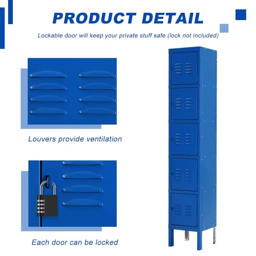3-Tier Steel Locker 3 Doors Grey K868