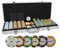 Set of 500 14 Gram 3 Tone Chips with Aluminum Case I497