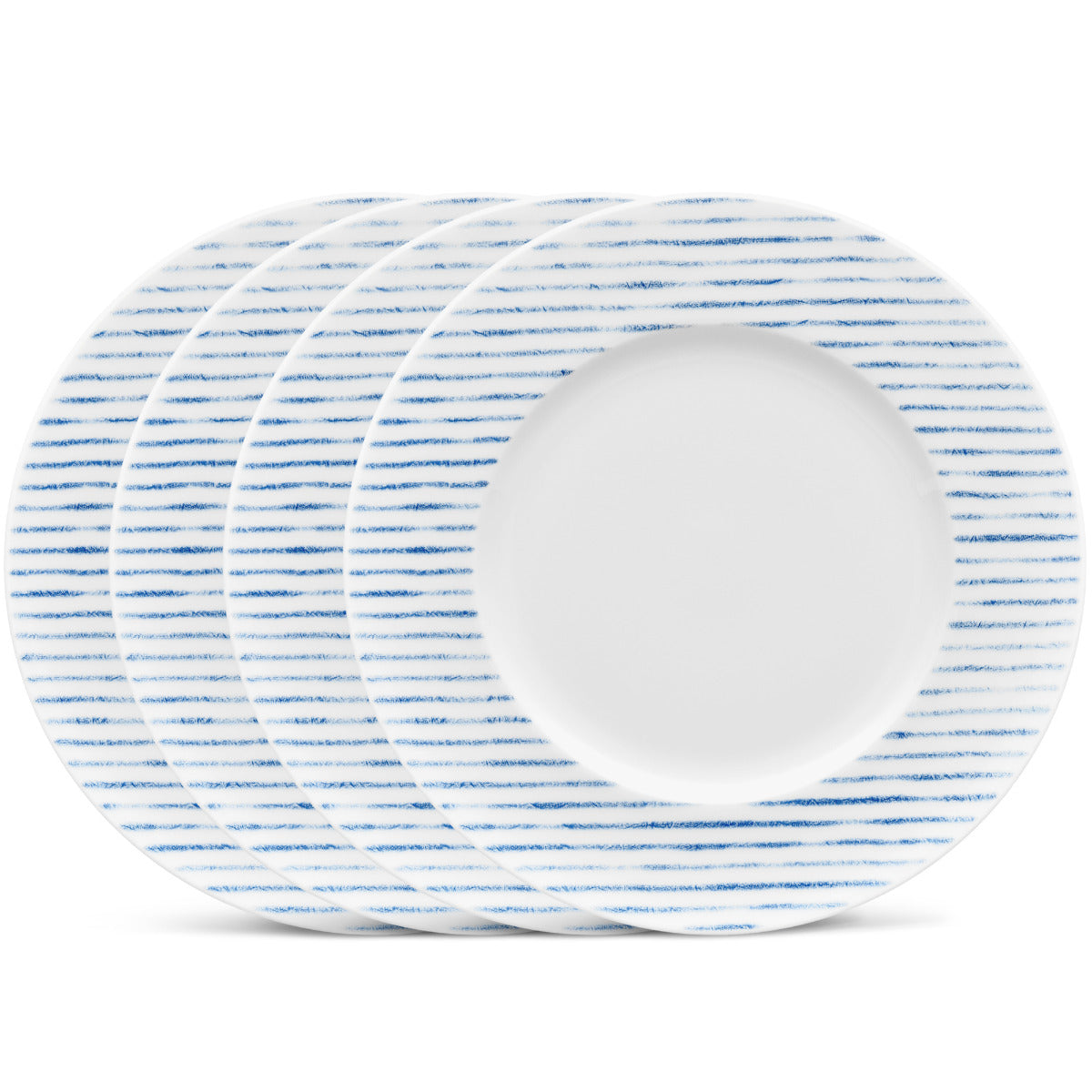Set of 4 Blue Salad Plates E65828