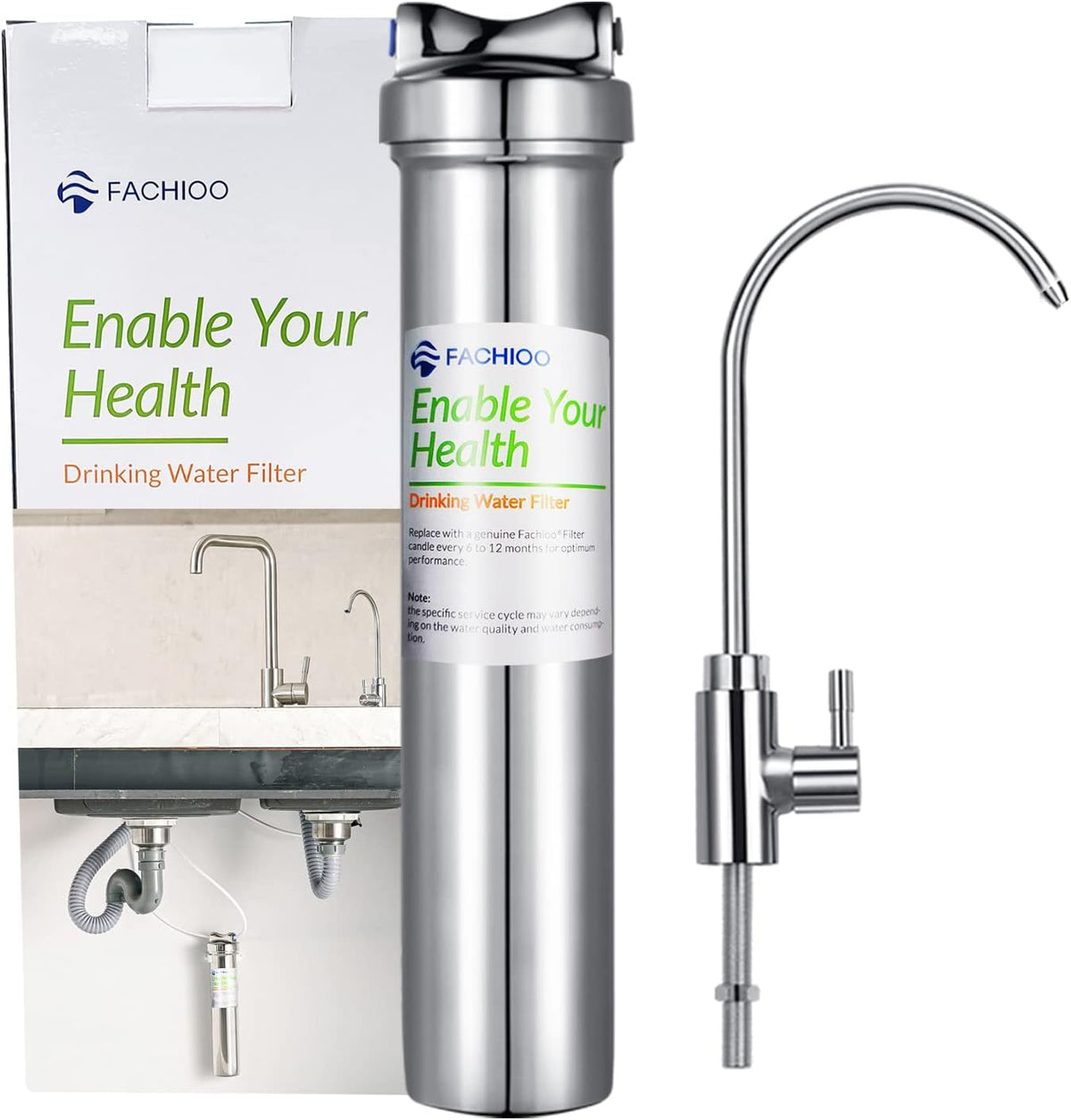 Under Sink Drinking Water Filtration System with Dedicated Faucet Y547