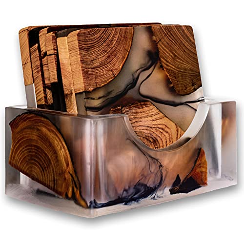 Wooden Coasters Set, Cedar Wood Coaster (4) W753425