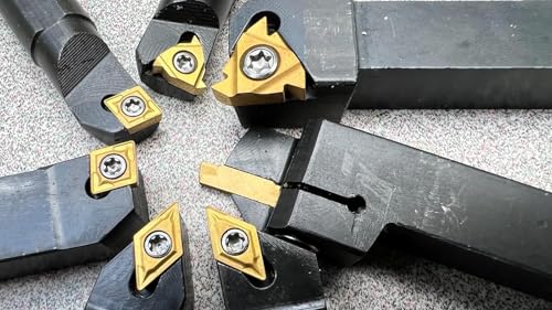 21Pcs 3/8'' 10mm Shank Carbide Turning Tool Set with 14Pcs Inserts H195