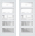 36''x84'' Frosted Glass Barn Door x 2 J7253