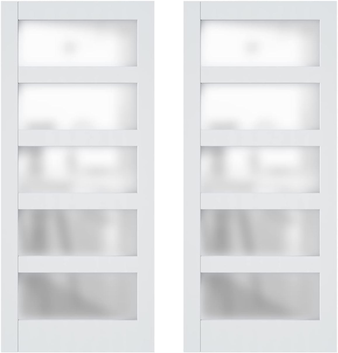 36''x84'' Frosted Glass Barn Door x 2 J7253