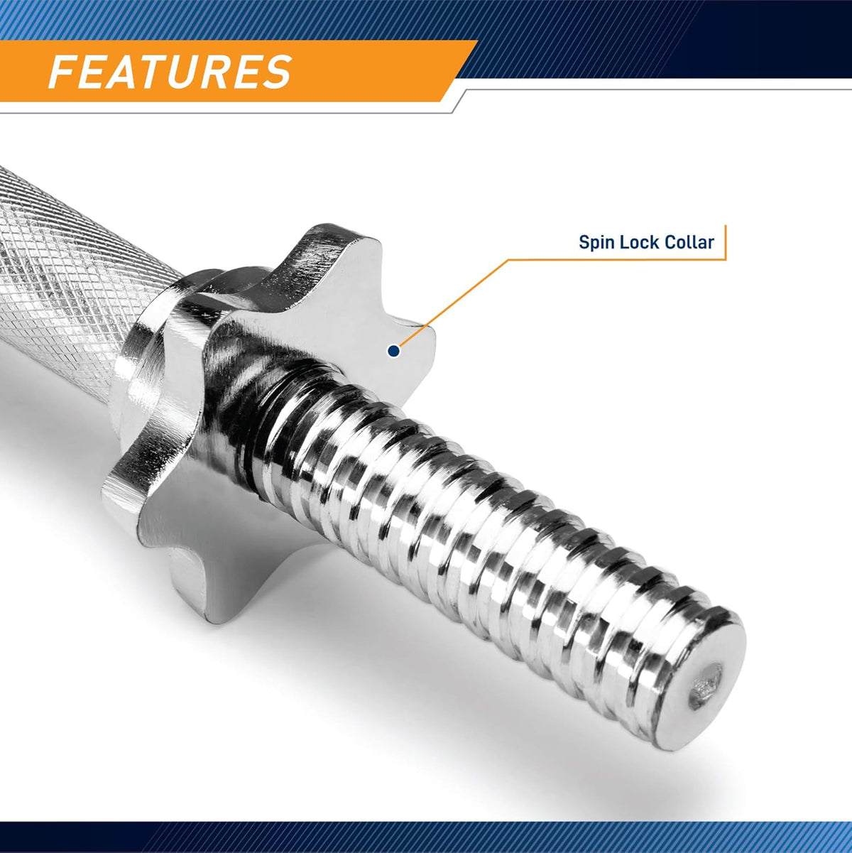 14” Adjustable Chrome Threaded Dumbbell Handles C138