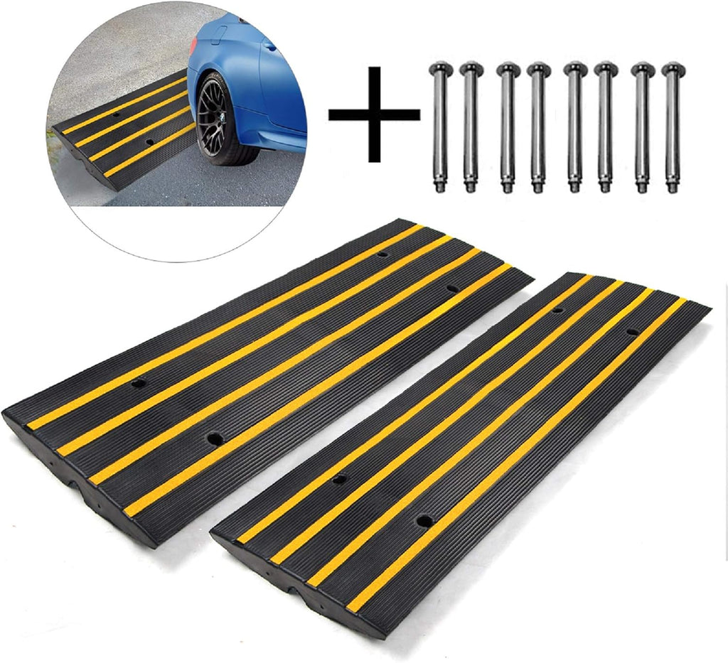 Rubber Curb Ramps 2.5 Inch Rise 2 Pack 10 Ton Capacity O56028