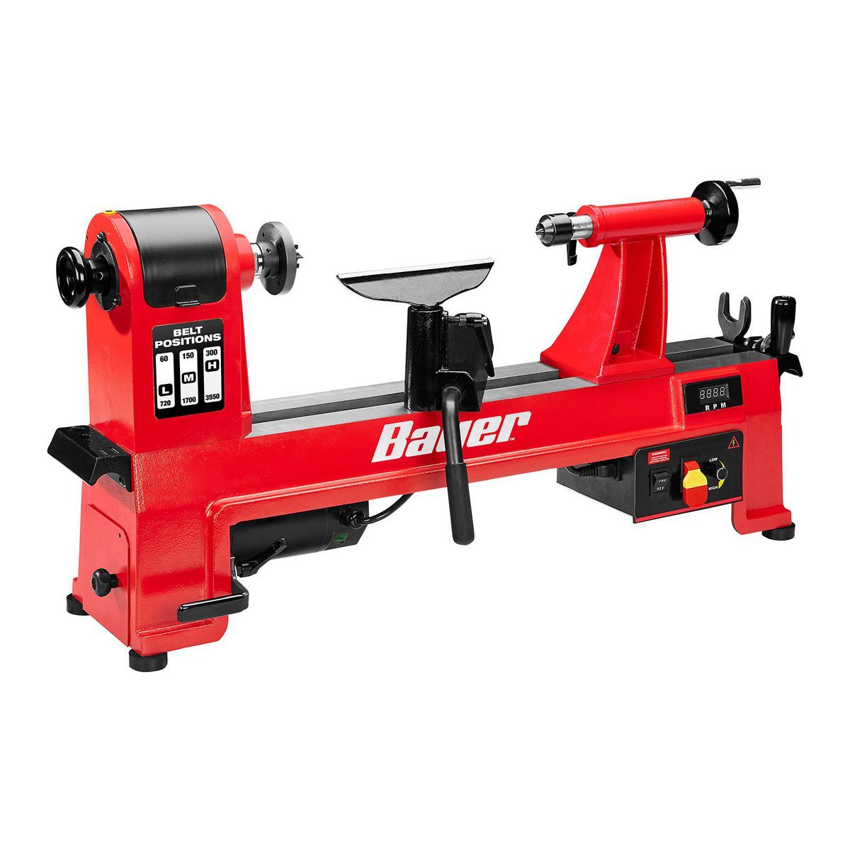 14 in. x 20 in. Electronic Variable-Speed Wood Midi Lathe E620
