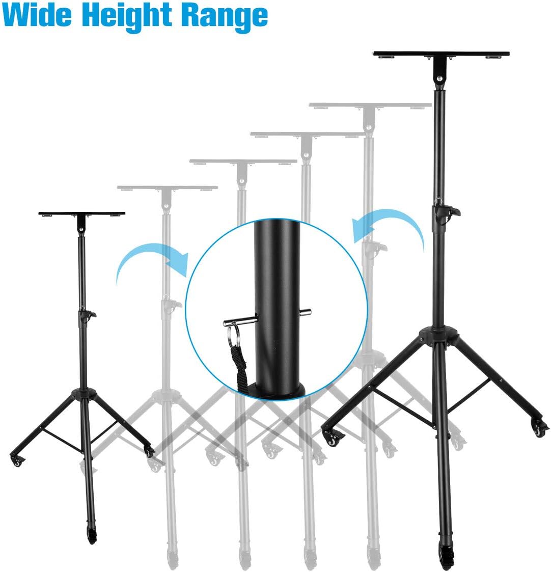 Projector Tripod Stand with Height Adjustable Plate and Casters Q641610