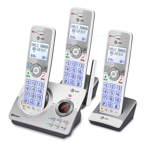 3 Handset Expandable Cordless Phone (White/Silver) U69369