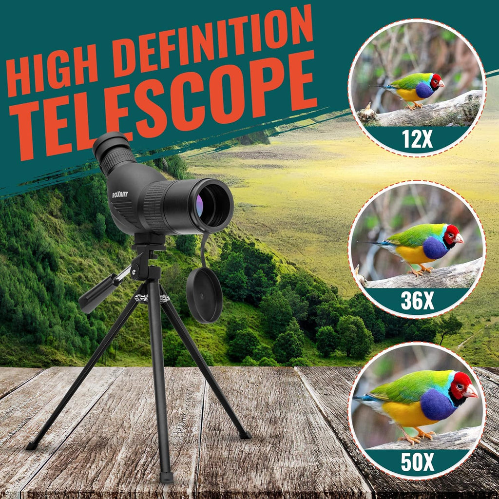 12-36x50 High Definition Spotting Scope with Tripod & Carrying Case S957