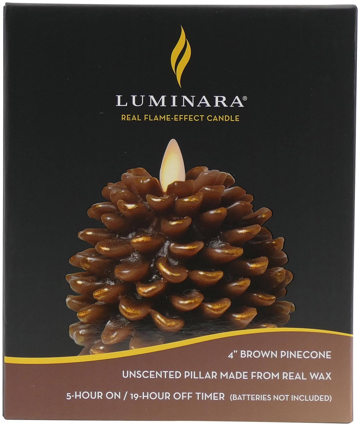 Flameless Pine Cone Candle E5275