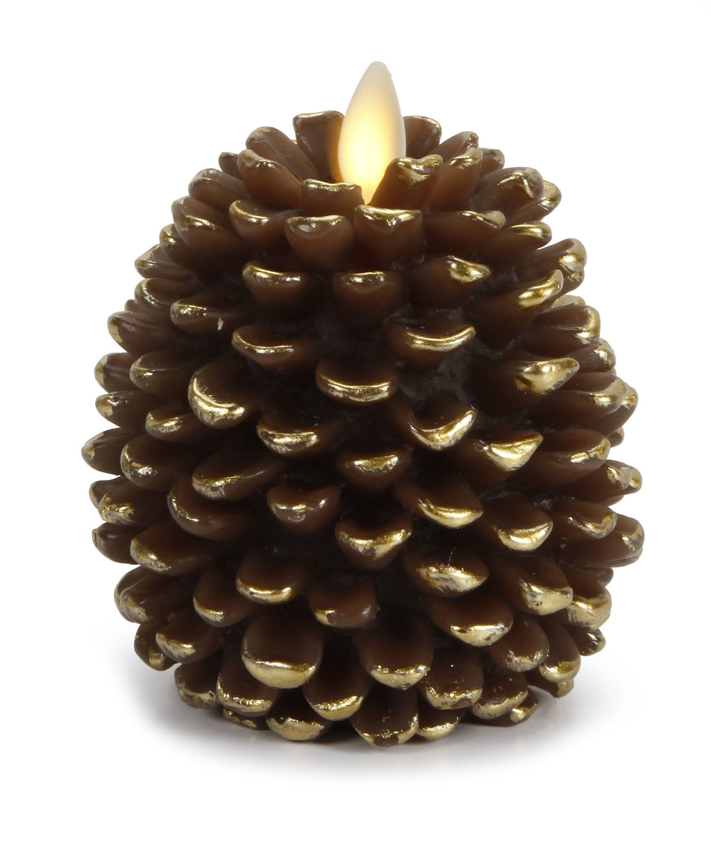 Flameless Pine Cone Candle E5275
