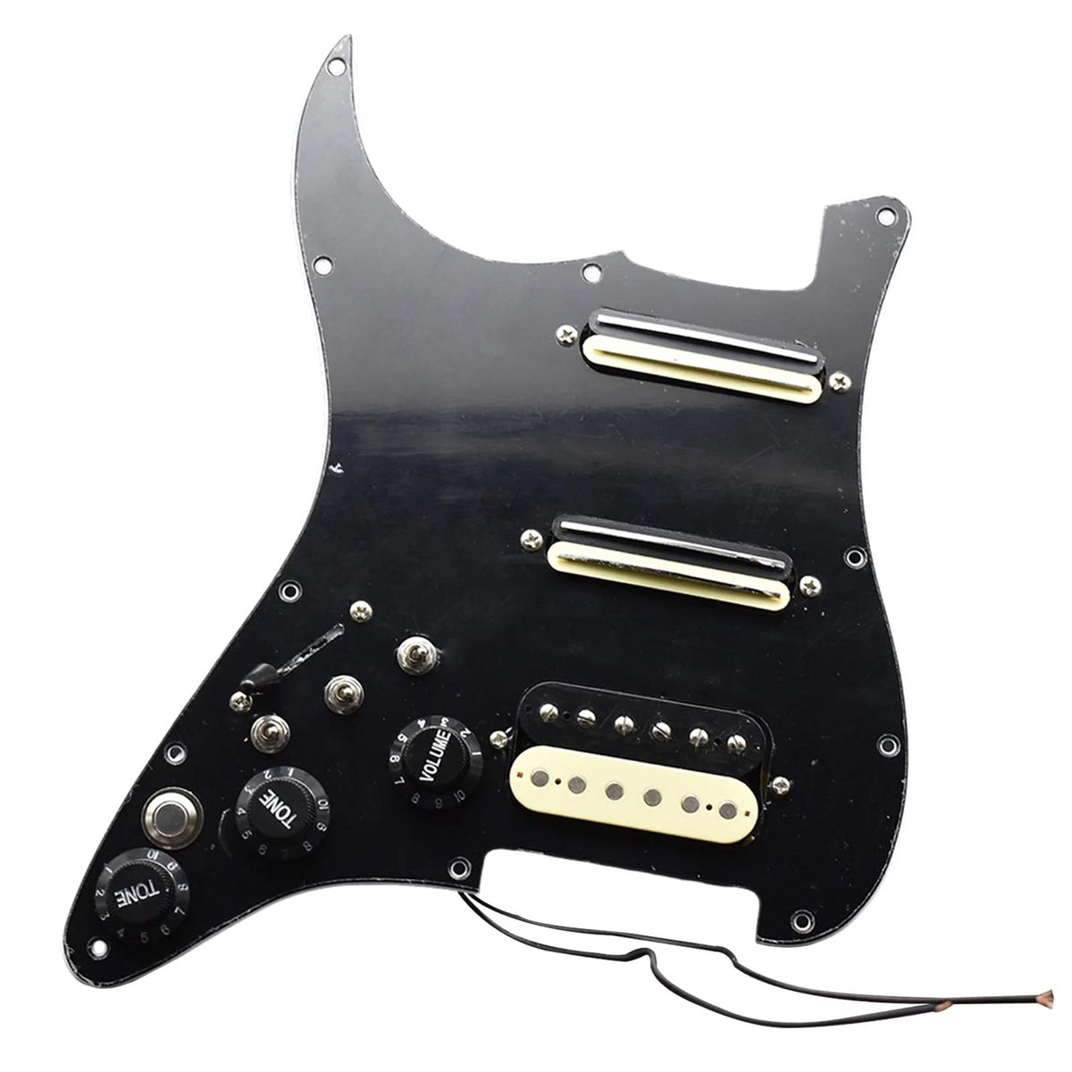 Black Loaded Pickguard for Electric Guitar V976