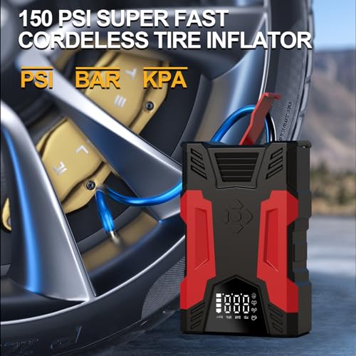 3000A 12V 37000mWh Car Jump Starter with Jumper Cables H846995