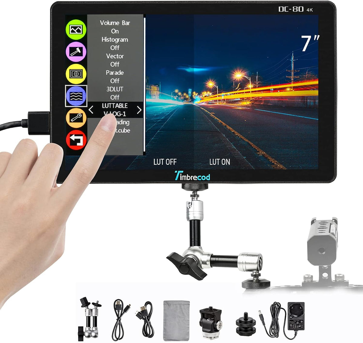 7" Touch Screen Camera Video Monitor O458