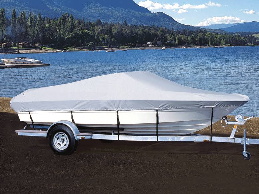 Semi-Custom Boat Cover for Walk-Around Cuddy Cabin Boats with Outboard Motor N46733