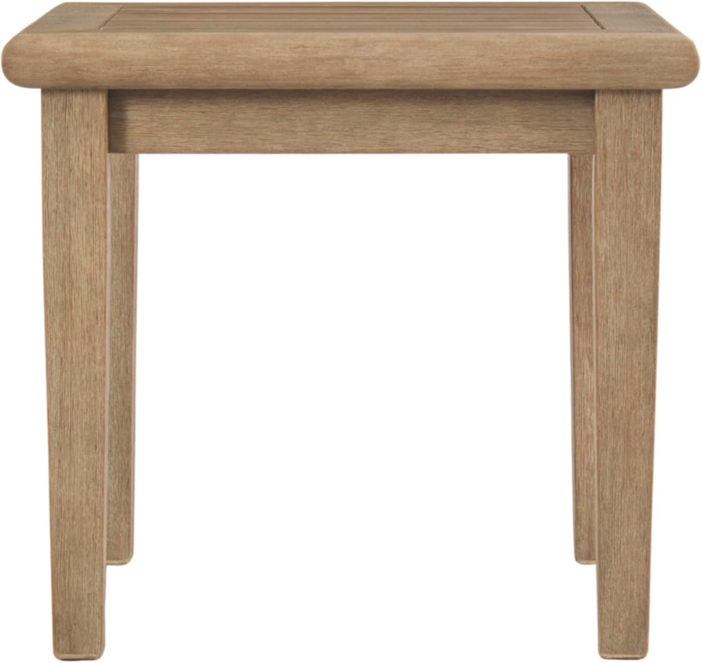 Eucalyptus Wood Square End Table L8110