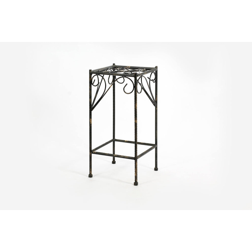 Medium Celtic Clover Square Cast-Iron Plant Stand R8735