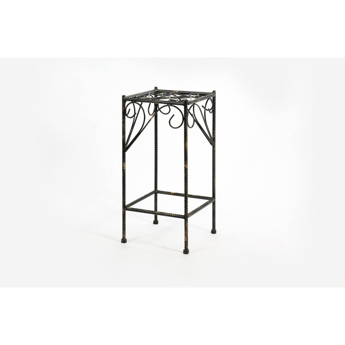 Medium Celtic Clover Square Cast-Iron Plant Stand R8735