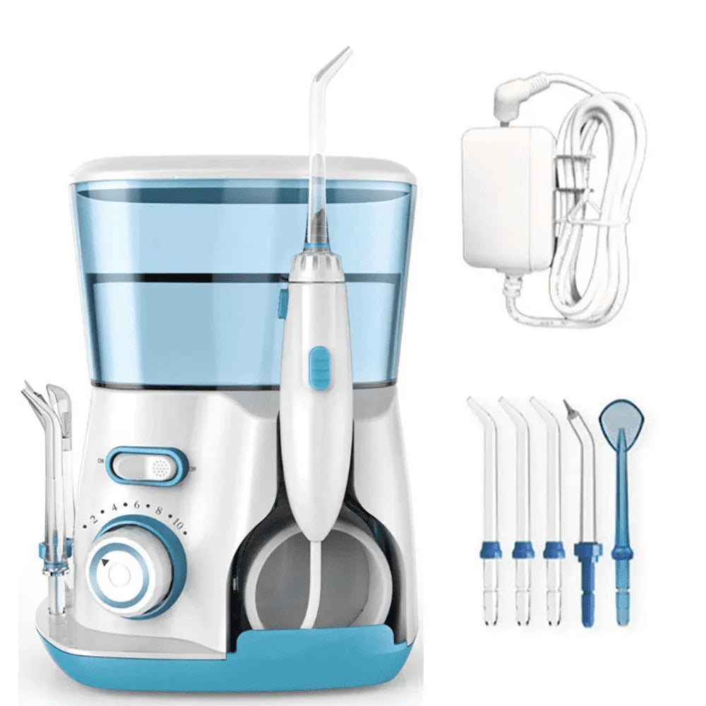 800ml Electric Dental Water Flosser Oral Irrigator with 5 Tips L26396