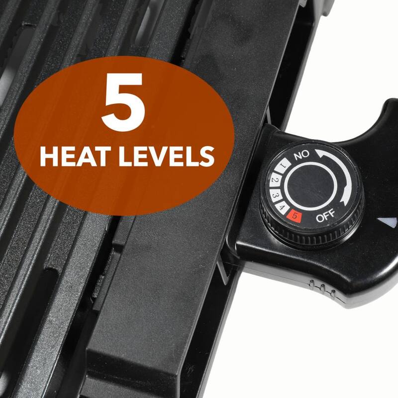 Electric Grill, 14.76 x 9.84 in. Nonstick, Dishwasher Safe, Black I21097