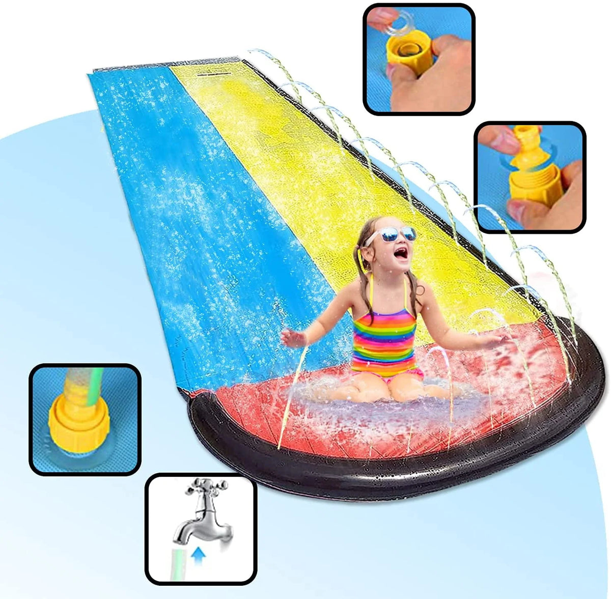 15.5ft Inflatable Water Slides for Kids M8079