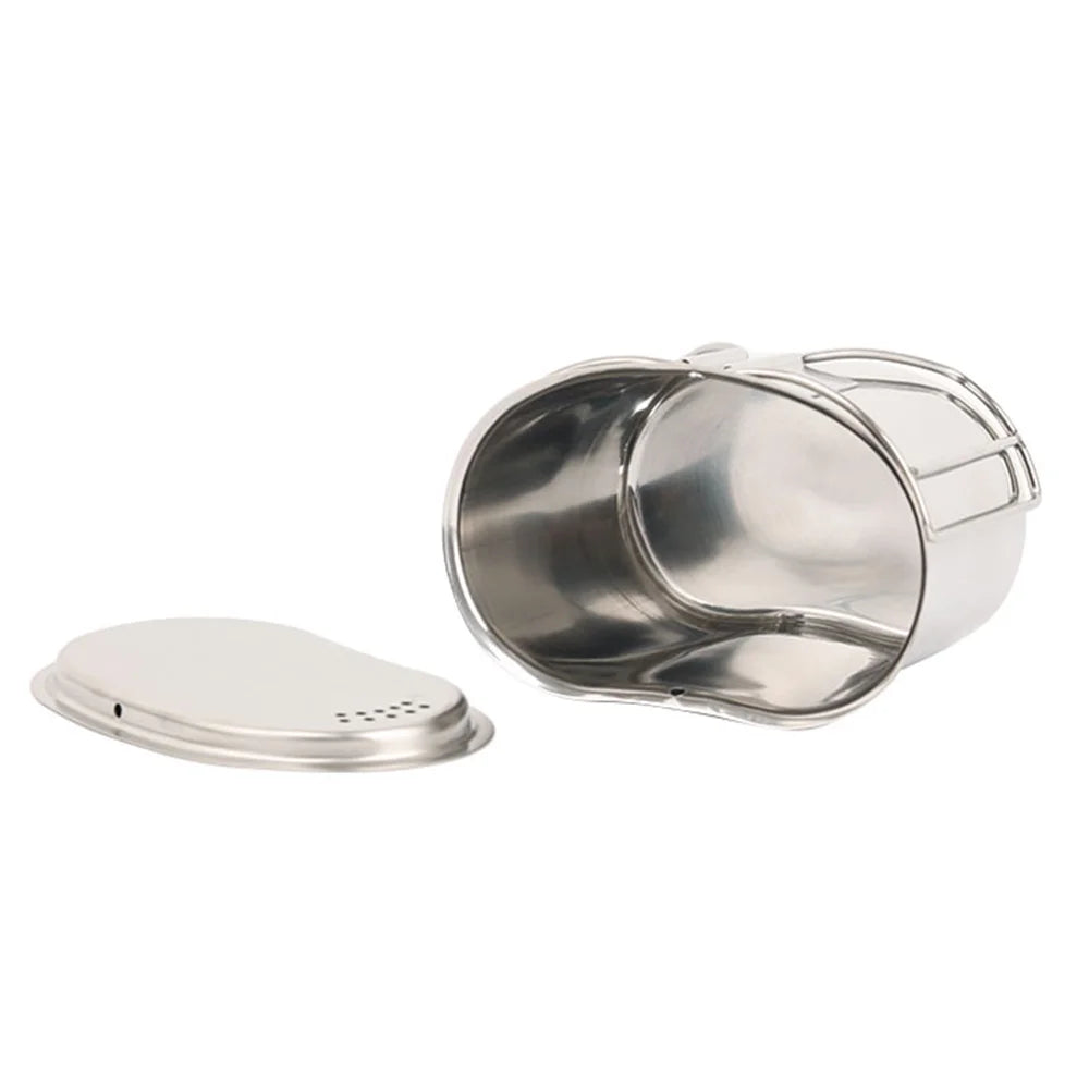 Stainless Steel Camping Cookware Pot and Wood Stove Set L7647