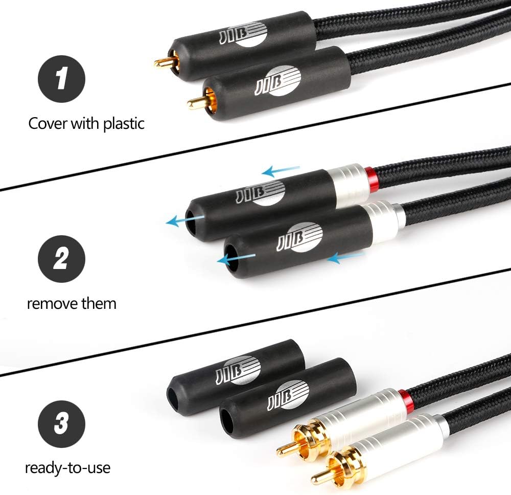 2RCA Male to 2RCA Male Audio Cable - 3ft S116