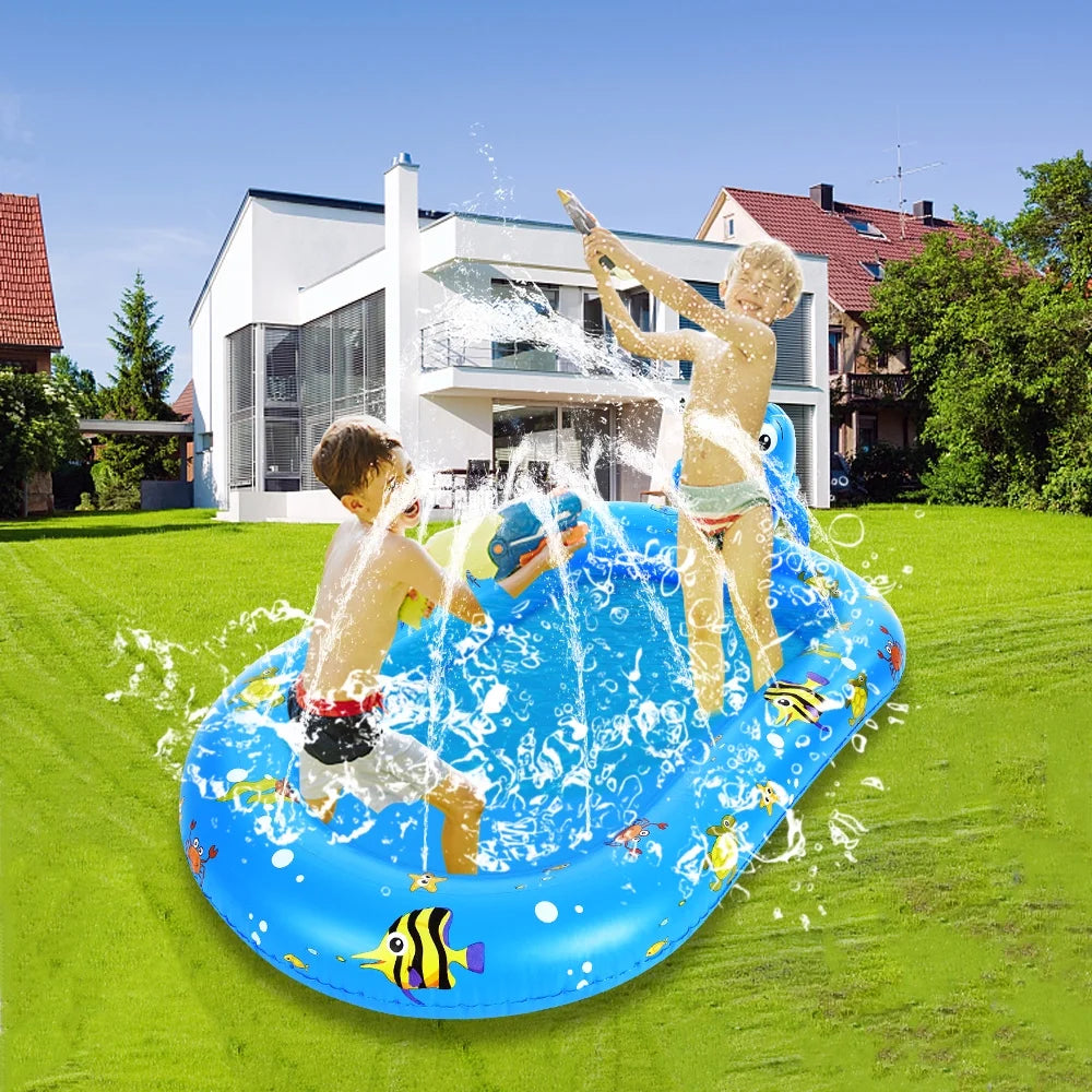Inflatable Sprinkler Pool 170 * 101cm / 67 * 40in Kiddie Pool O26265