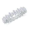 1.75 CT Moissanite Floral Band Ring, 925 Sterling Silver, US 4.00 Y82883