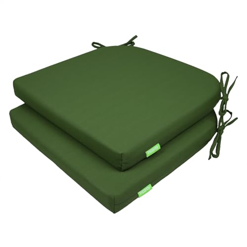 Outdoor Chair Cushions Set of 2 with Ties Water Repellant Fade Resistant E41377
