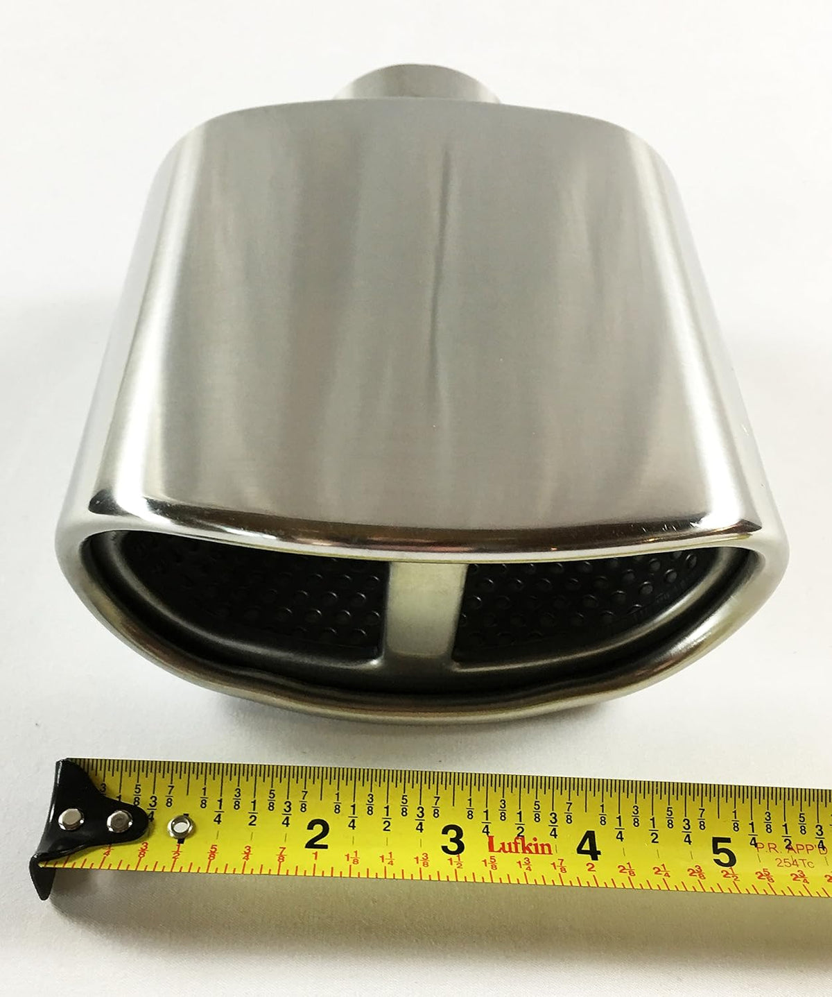 Double Wall Rolled Oval Split Stainless Steel Exhaust Tip Pack of 2 J416758
