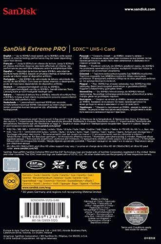 512gb Extreme Pro SDXC UHS-I Card Y7380