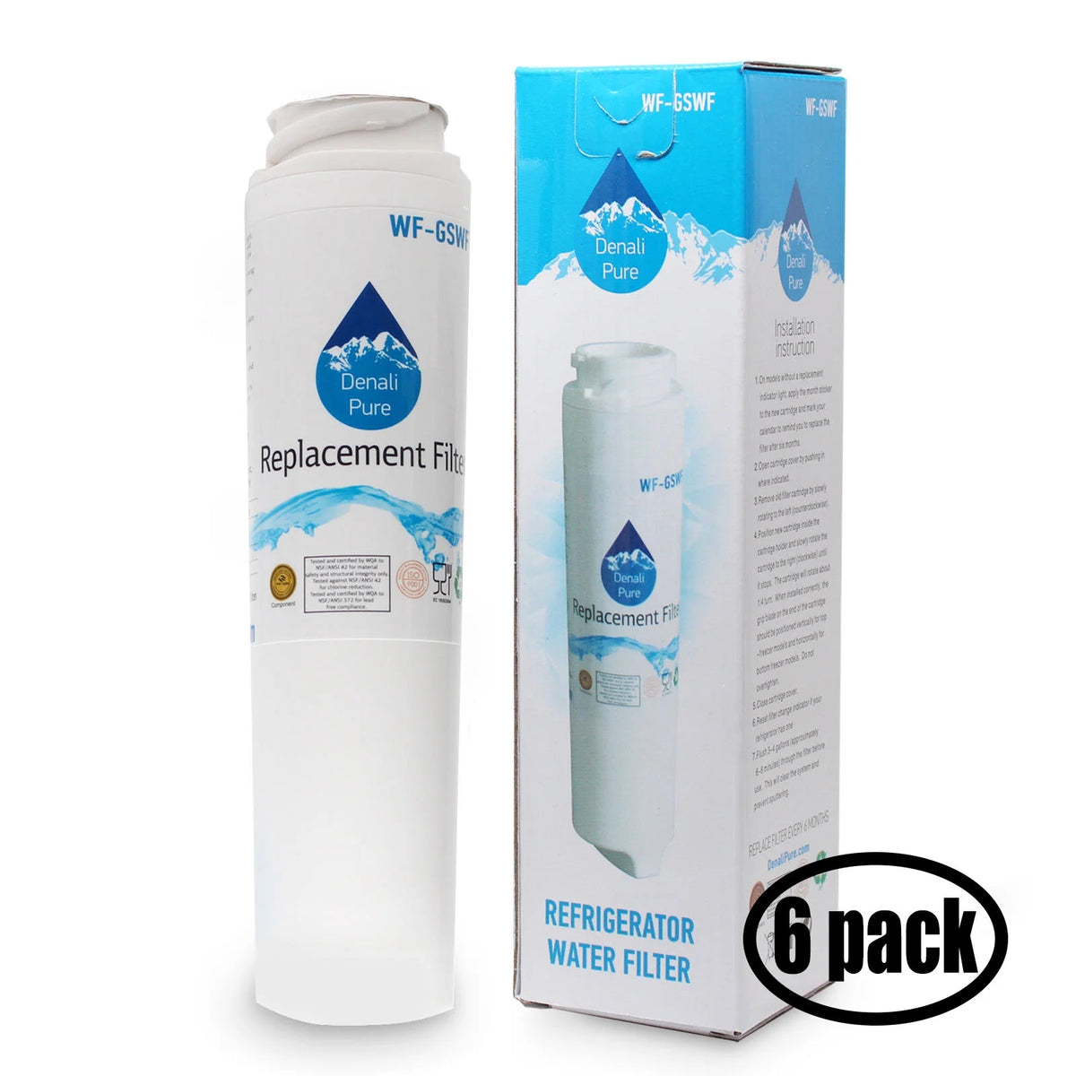 6-Pack Replacement Water Filter Cartridge F844
