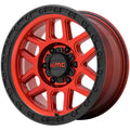 17x9 6x139.7 -12mm Candy Red with Black Lip Wheel N6806