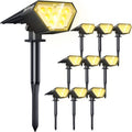 White 4 Pack Solar Spotlights with 12 LED Bulbs W930550