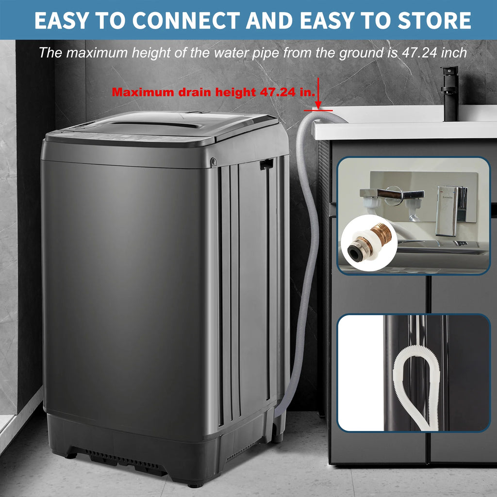 Portable Automatic Washer Machine with Drain Pump 17.6 Pounds P486882
