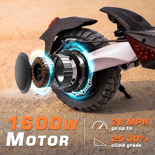 Electric Scooter with 800W Motor, 10'' Off Road Tires, Turn Signals & Storage Bag Y15282